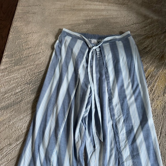 Summersalt Easy Breezy Eco Voile Wrap beach wide leg pants Blue pull on XL - Picture 9 of 9